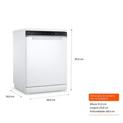 Lava-louças 15 serviços Brastemp com Smart Sensor - BLF61AB Branco / 110V
