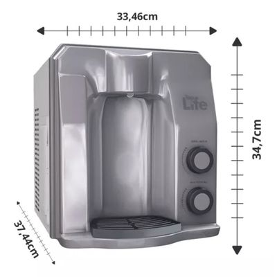 Filtro Super Água Alcalina Ionizada Gelada Flex He Top Life Cor Prata 220