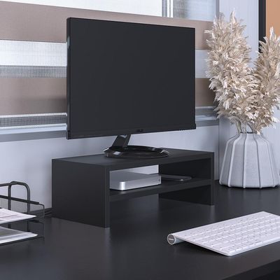 Kit Suporte Para Cpu Nobreak Guide Cyber e Suporte De Monitor Stand Lap L03 Preto - Lyam Decor