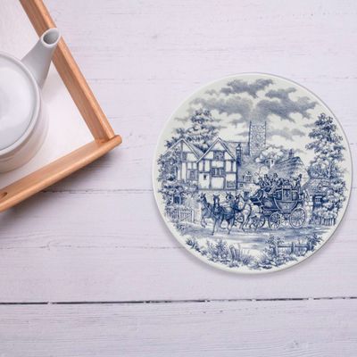 Prato de Sobremesa Cerâmica 18cm Donna Cena Inglesa 6 Unidades - Biona
