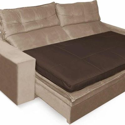 Pillow Top Para Sofá Reclinável 10cm 1200g/m² 220x100cm Marrom