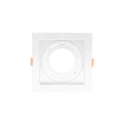 Spot De Embutir Recuado Blumenau Clean Para Lâmpada Par 20 E27 Quadrado Bivolt Branco