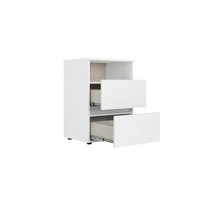 Mesa de Cabeceira Condessa 2 Gavetas THB Branco