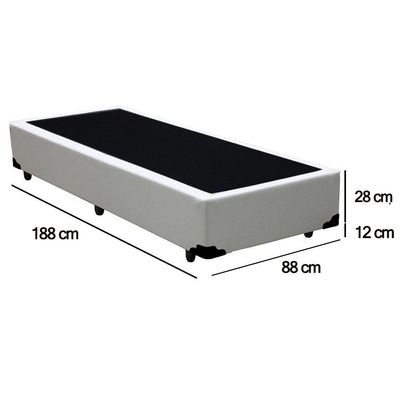 Cama Box Solteiro Sintético Sereneprime Branco 88x188x40