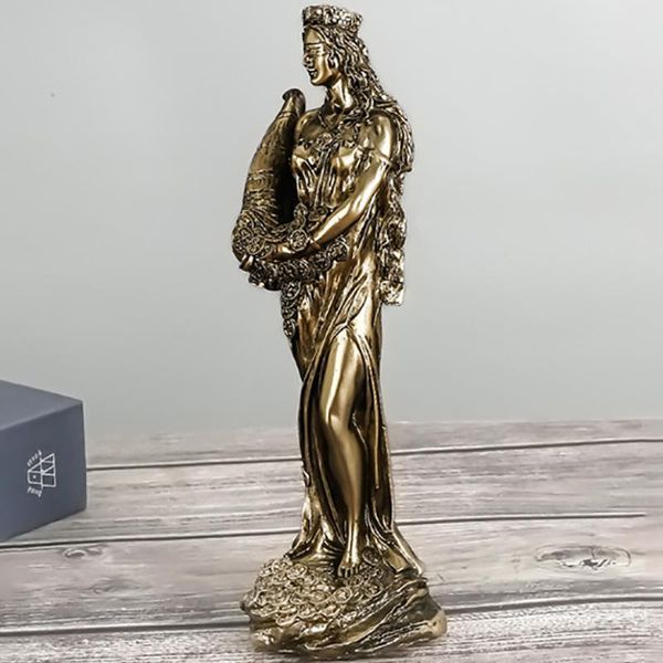 Estátua da Deusa da Riqueza em Resina - Ornamento para Casa e Escritório A1