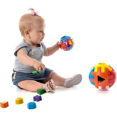 Brinquedo Educativo 1 Ano Bola Bebês Didático Kendy 10cm