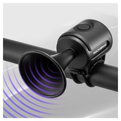 BUZINA BIKE ELETRONICA PREMIUM MINI CORNETA PRETA ROCKBROSS