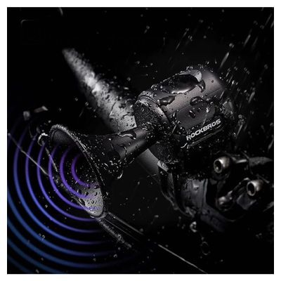 BUZINA BIKE ELETRONICA PREMIUM MINI CORNETA PRETA ROCKBROSS