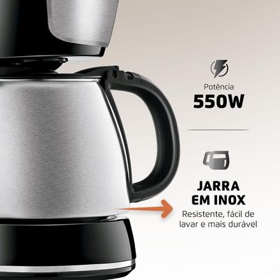 Cafeteira Elétrica Dolce Arome C-34ji-15x 220v-preto/inox 220V