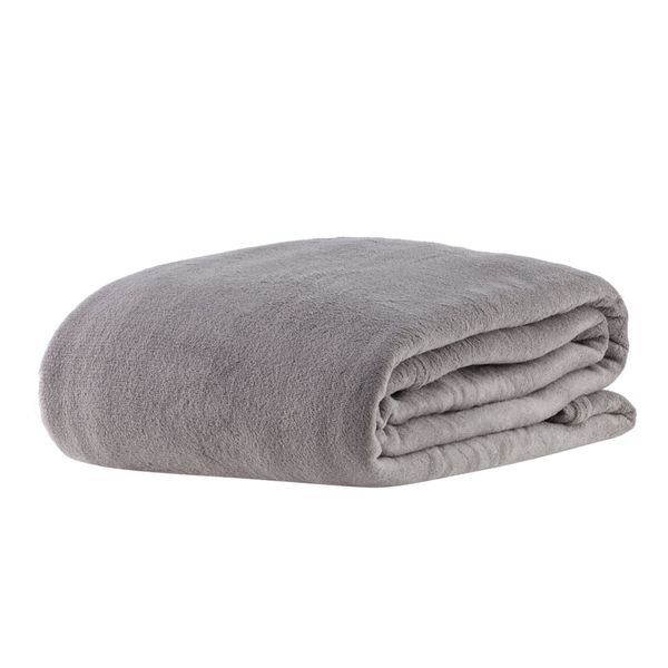 Manta Microfibra Casal Home Design 180cmx220cm Corttex Cinza