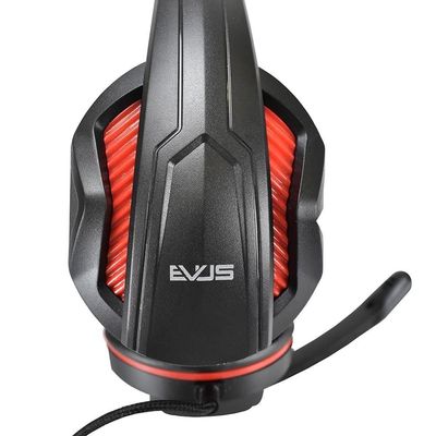 Fone De Ouvido Evus Pc Gamer F-02 P2 Preto/Vermelho
