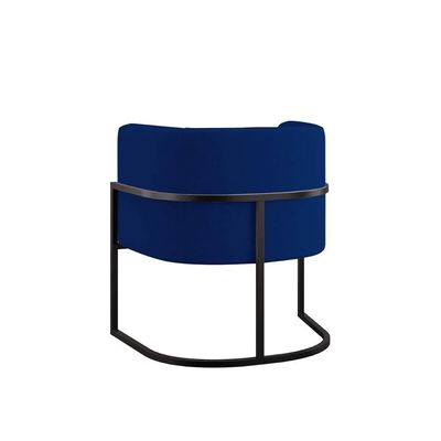Kit 04 Cadeiras Poltrona Lua Preto Balaqui Azul Marinho