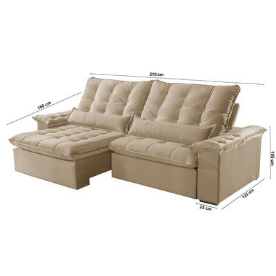 Sofá Victory Linho 02 Módulos De 80cm B25cm Meu Sofá Online A226 Linho Bege