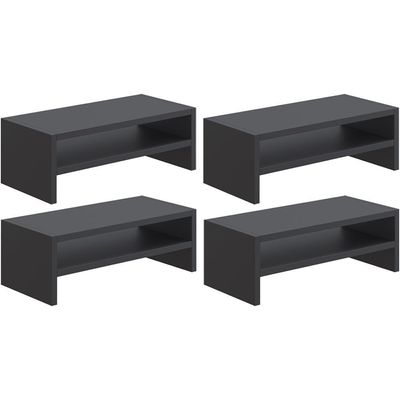 Kit 04 Suportes Para Monitor Stand Home Office Lap 63 Cm L03 Preto - Lyam