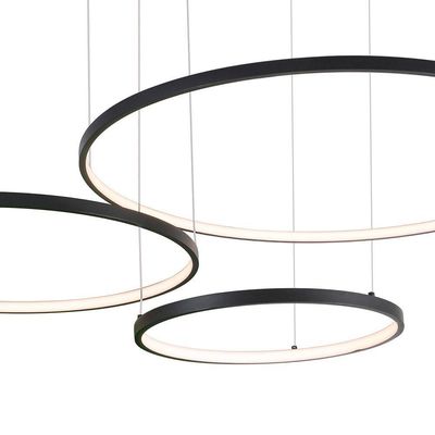 Lustre Pendente Sindora Qd05363 Preto Led Bivolt