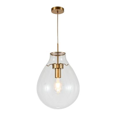 Lustre Pendente Sindora Dcd04130 M Bronze - Transparente E27 Bivolt