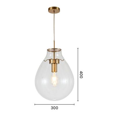Lustre Pendente Sindora Dcd04130 M Bronze - Transparente E27 Bivolt