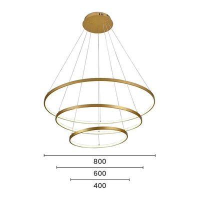 Lustre Pendente Sindora Dcd015002 Dourado Led Bivolt