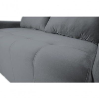 Sofá Cama Para Sala De Estar Amora New Veludo Matrix - Chumbo Chumbo