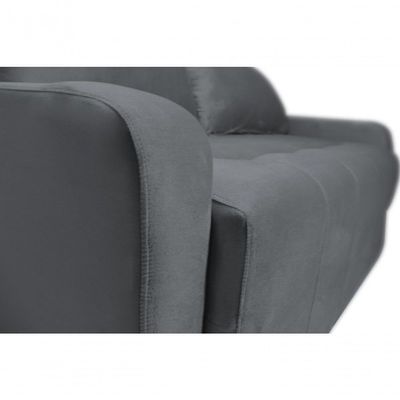 Sofá Cama Para Sala De Estar Amora New Veludo Matrix - Chumbo Chumbo