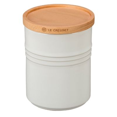 POTE LE CREUSET EM CERÂMICA COM TAMPA DE MADEIRA 1,9 LITROS BRANCO 91044404010000