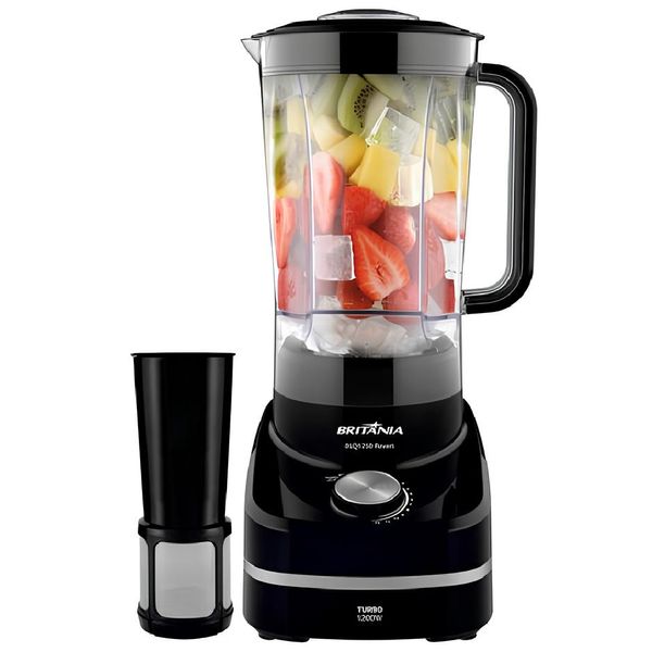 Liquidificador Britania Revert com Filtro 12 Vel. 1200W Preto 2,7L 110V BLQ1250P