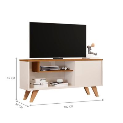 Bancada Tvs 60 Polegadas Porto Qualidade Off White Nature