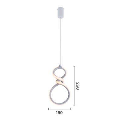Lustre Pendente Sindora Dcd03256 Branco Led Bivolt