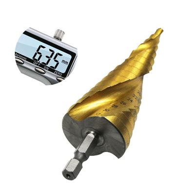 Broca Escalonada Lorben Espiral Profissional De 4 à 32 Mm Aço Rápido Titânio Gt6210