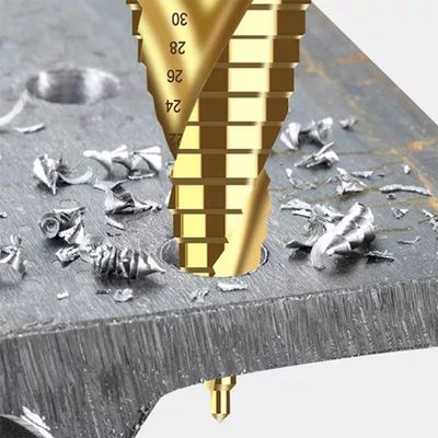 Broca Escalonada Lorben Espiral Profissional De 4 à 32 Mm Aço Rápido Titânio Gt6210