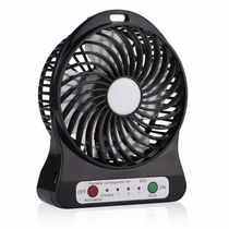 Mini Ventilador Portátil Bateria Recarregável 3 Velocidades C/ Baterria - Preto