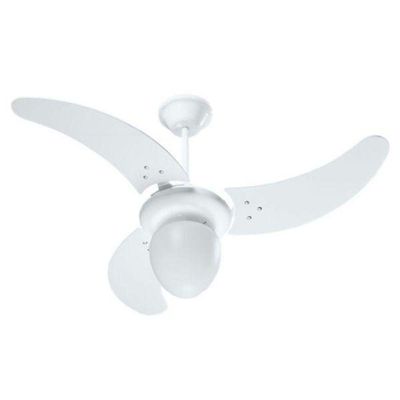 Ventilador Búzios Branco 110V 3 Pás Brancas 110V