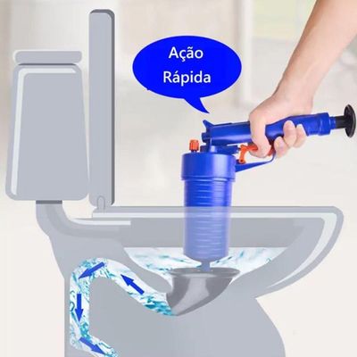 Desentupidor Manual Lorben Pistola Alta Pressão Vaso Sanitário Pia Ralo Gt6229