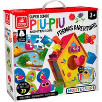 Jogo Super Combo Piu-Piu Formas Divertidas - Madeira - Brincadeira de Criança