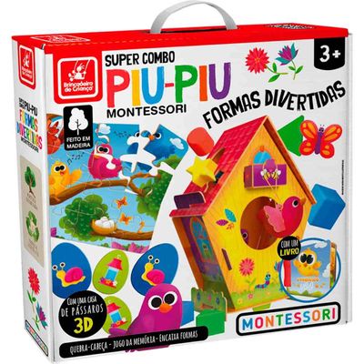 Jogo Super Combo Piu-Piu Formas Divertidas - Madeira - Brincadeira de Criança