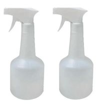 Kit 2 Frascos Borrifador Pulverizador 500Ml Válvula Branco