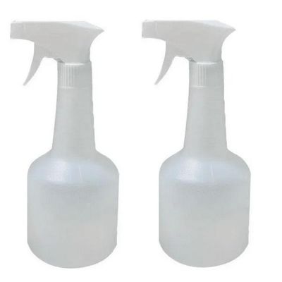 Kit 2 Frascos Borrifador Pulverizador 500Ml Válvula Branco
