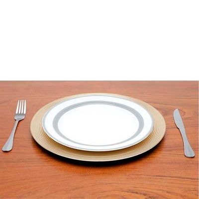 Sousplat de Plástico Wolff Mesa - 33 cm Dourado