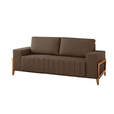 Sofá 2x3 Lugares Verona Meu Sofá Online B016 Veludo Marrom