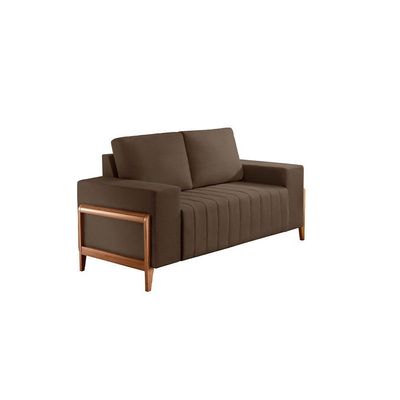 Sofá 2x3 Lugares Verona Meu Sofá Online B016 Veludo Marrom
