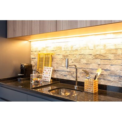 Kit Fita Led Amarelada Branco Quente 3000K 5 Metros + Fonte