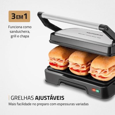 Master Press Duo 180 Mondial Preto/inox Pg-01-180 127v/60hz