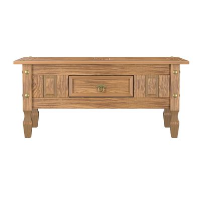 Mesa de Centro com Gaveta em Madeira 100x60x45 cm Carvalho Rústico Elliottiis