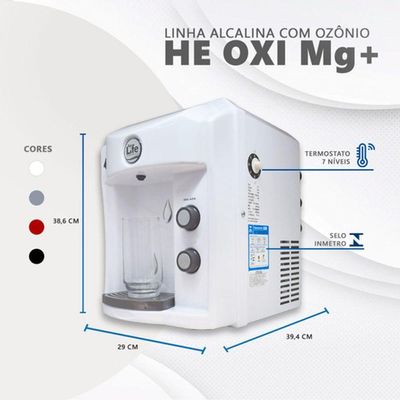 Purificador De água Gelada Alcalina Ionizada C/ Magnésio Mg+ Voltagem:127v;cor:branco