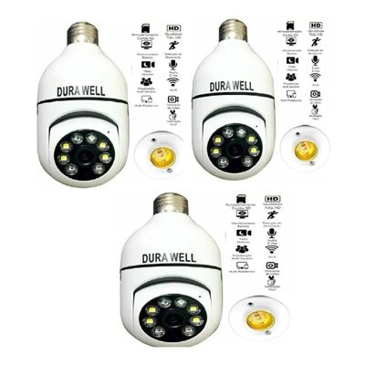 Kit 3 Camera Espian Segurança Lampada Wifi 360 Grau