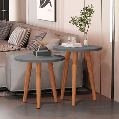 Conjunto Mesas Apoio Marselha Cinza