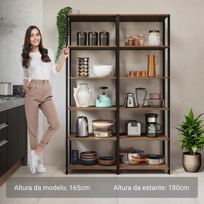 Armário Estante Multiuso Organizador 10 Prateleiras Madesa