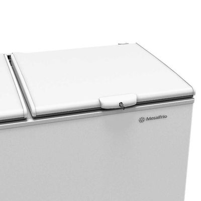 Freezer Horizontal Inverter Dupla Ação 417 Litros Tampa Cega Da420if Tech Bivolt - Metalfrio