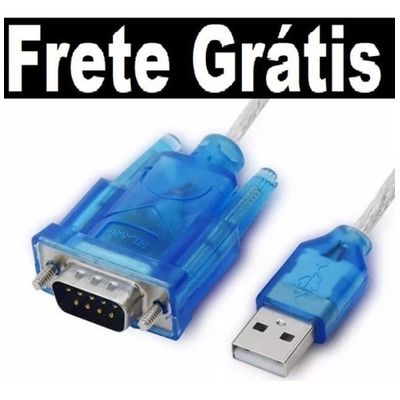 Cabo Conversor Porta Serial Db9 Rs232 Macho X Usb A Macho