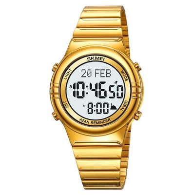 Relógio Digital Masculino Fashion Da Skmei Com Cronômetro Função De Data Resistência À Água Dourado
